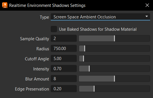 Screen Space Ambient Occlusion Settings