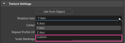 Custom tire rotation settings