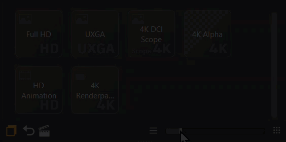 Changing the size of content displayed in the pane use the slider and buttons