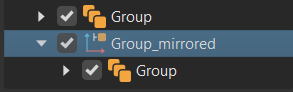 Mirrored clone hierarchy and icons