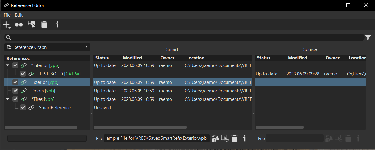 Reference Editor monitoring on