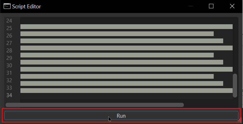 Script Editor with Run button