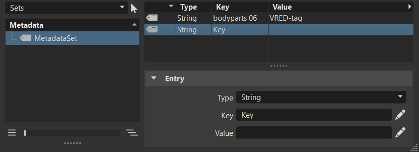 Example of key/value pairs
