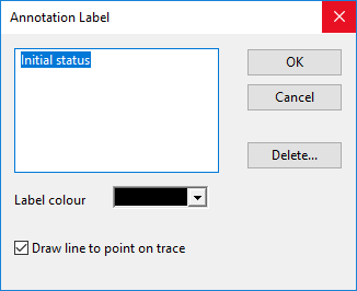 Annotation Label dialog