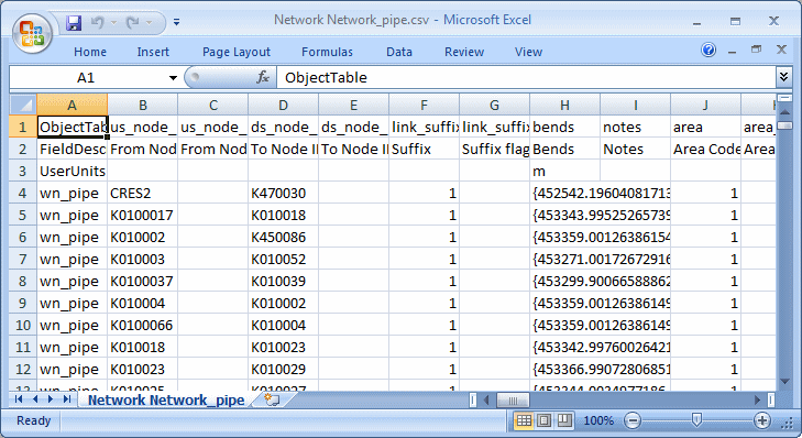 Pipe CSV file in Excel