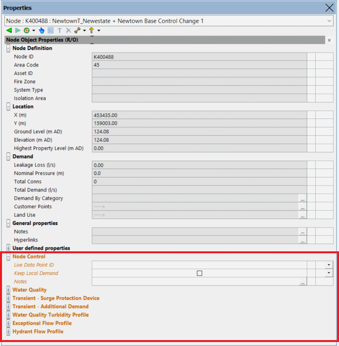 Control properties
