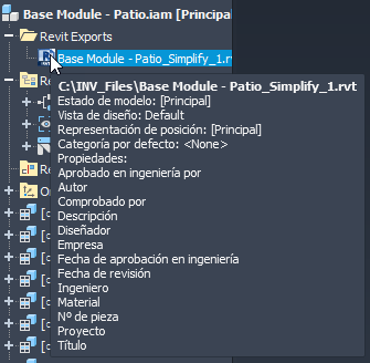 ver propiedades exportadas