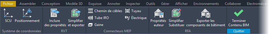 Environnement de contenu BIM