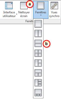sélection de la vue fractionnée