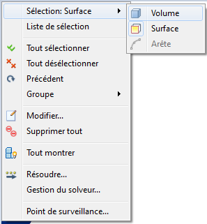 sélectionner volume