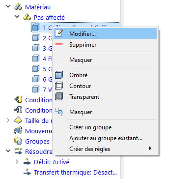modifier le matériau