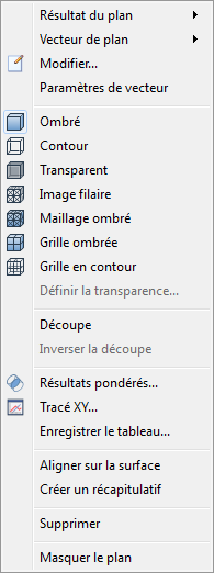 résultat, cliquer avec le bouton droit de la souris sur le plan