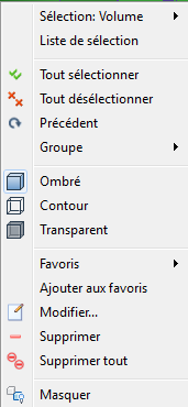 cliquer avec le bouton droit de la souris sur les matériaux de la pièce
