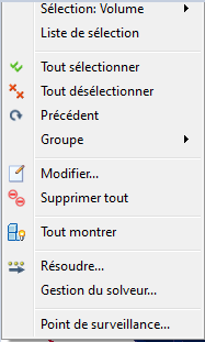 cliquer avec le bouton droit de la souris en dehors du modèle