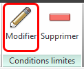 modifier les conditions limites