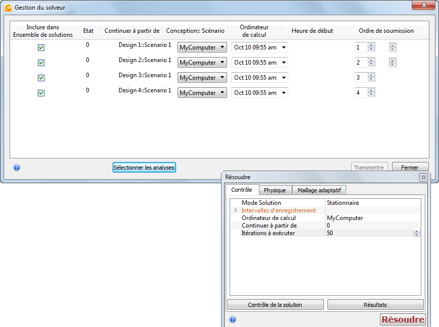 itérations du résolveur