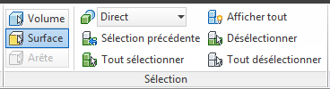 sélection de surface