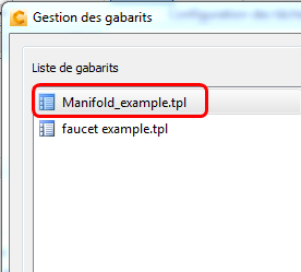 gestionnaire de gabarits