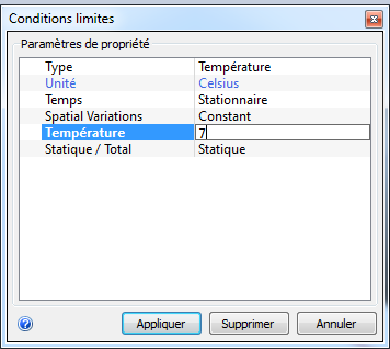 définir la température
