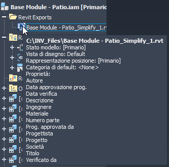 view exported properties