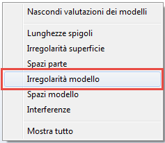 Irregolarità modello