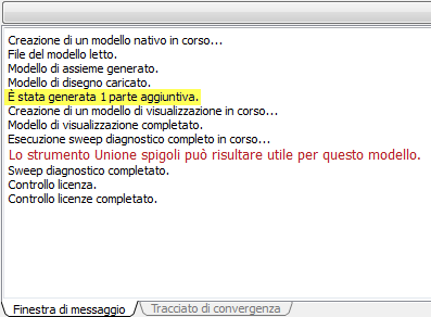 Finestra di messaggio