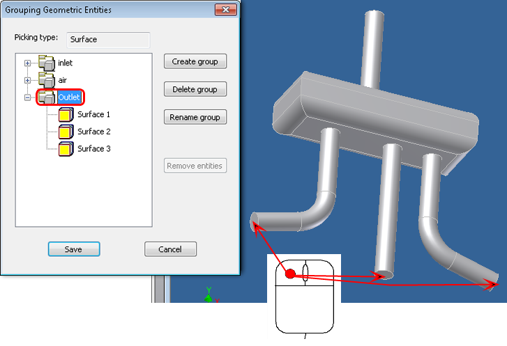 selezionare l'uscita