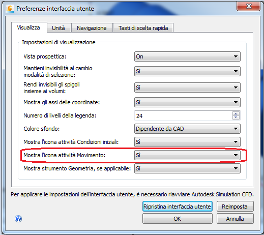 Mostra l'icona attività Movimento