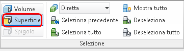 selezionare Superficie