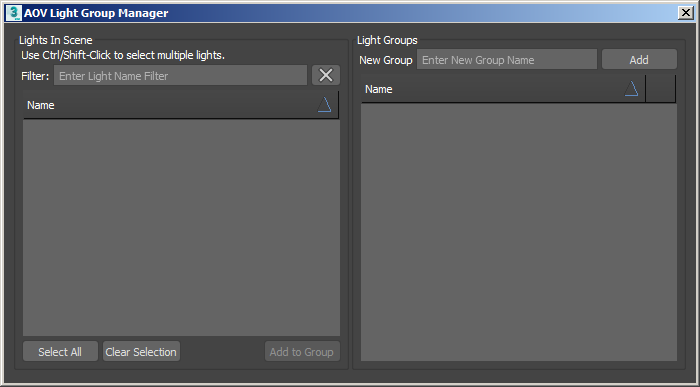 AOV Light Group Manager