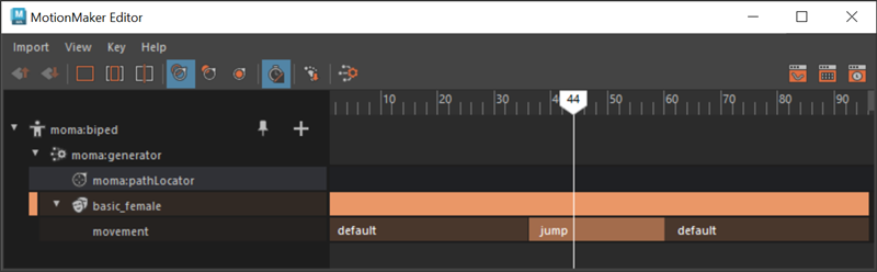MotionMaker エディタの UI