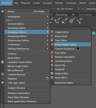 MotionMaker を起動する