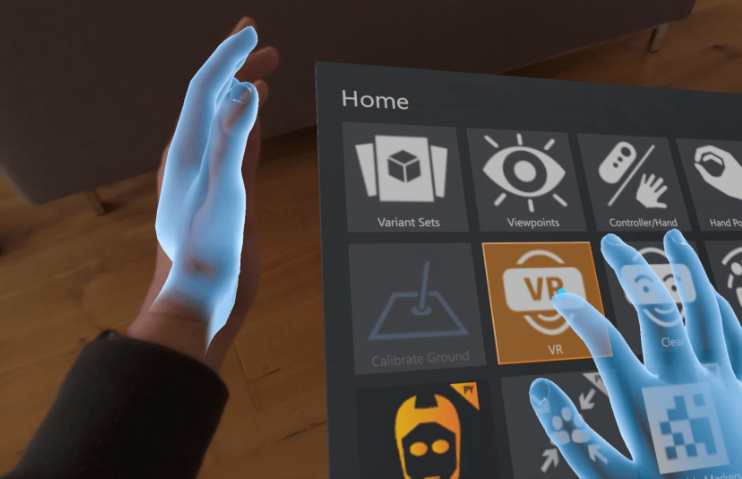 トラッキングした手を MR で表示