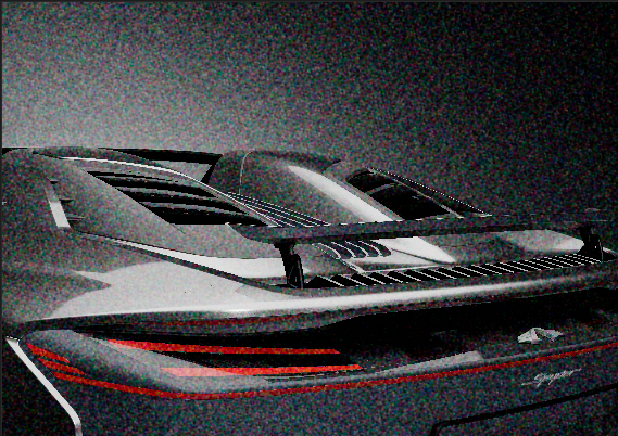 輝度の量が 1 のフィルム グレイン