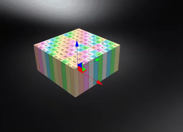 [ワールド空間テクスチャ トランスフォームをクリア]を示す例