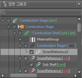 장면 그래프의 참조 상태