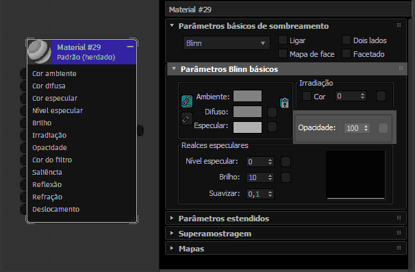 Screenshot of the Opacity attribute highlighted in the Slate Material Editor.