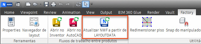 Caixa de diálogo Opções do Factory