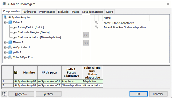 Configuração de tubulação para criação de Iassembly