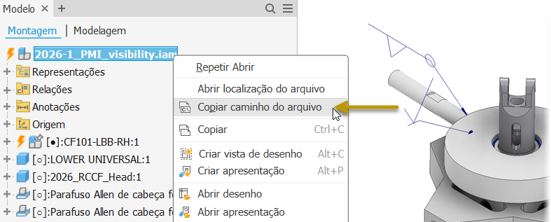 Acesso à montagem