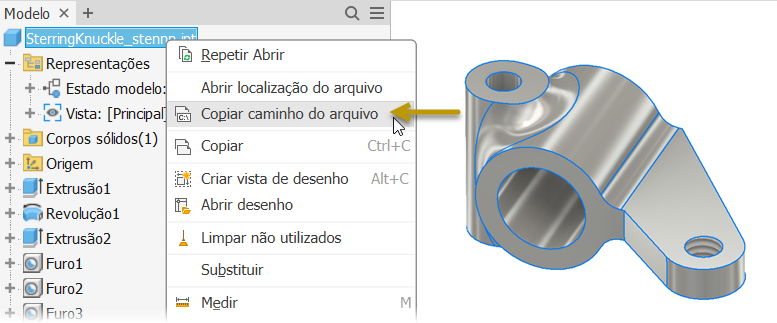 Acesso à peça