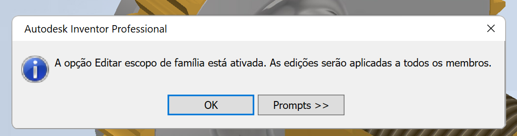 Aviso de estados do modelo