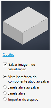Opções de salvamento