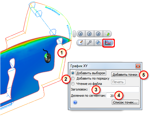 создание графика xy