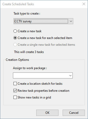 Create Scheduled Tasks dialog