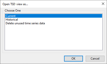 Open TSD view as dialog