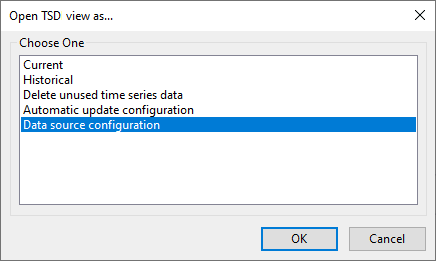 Open TSD view as dialog