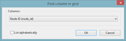 Find Column Dialog