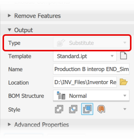 Simpified Substitute output