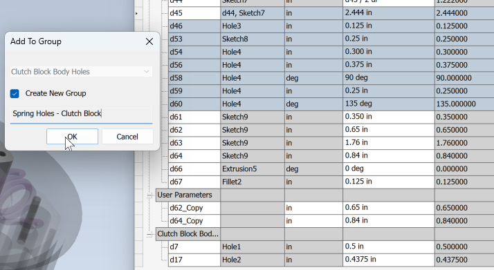 parameter editor
